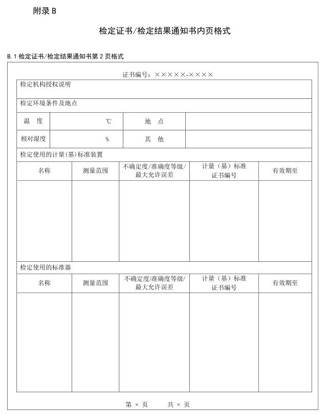 硫化氫氣體報警器檢定證書(shū)表